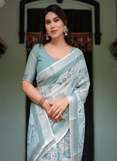 Linen 142 By Almaari Pure Linen With Tassels Saree Wholesale Clothing Suppliers In India
